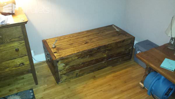 Rustic Pallet Footlocker Pallet Boxes & Chests Rustic Pallet Footlocker Pallet Boxes & Chests