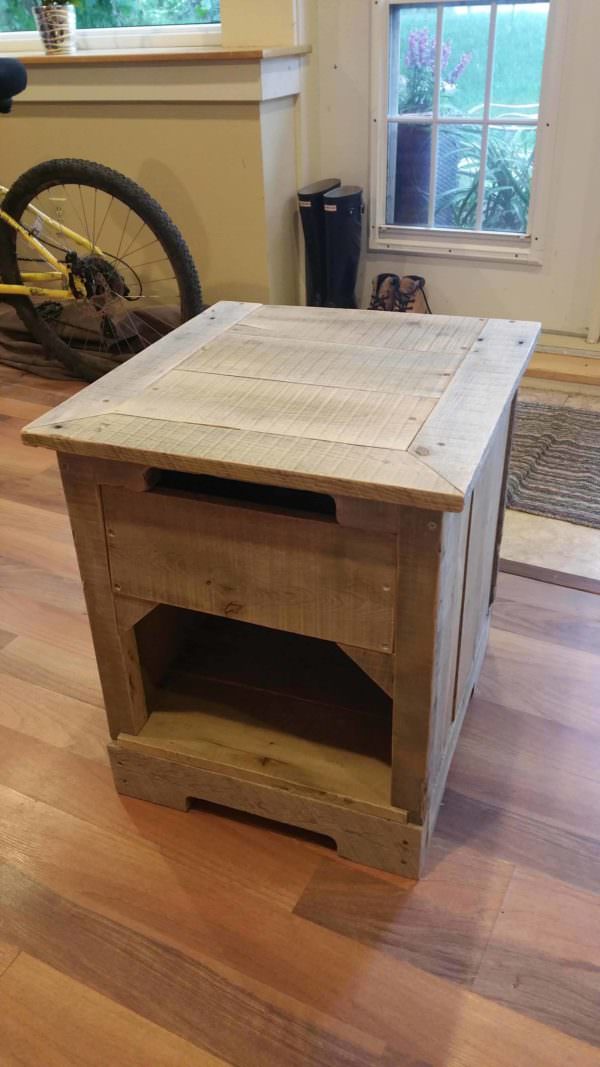 Rustic Pallet Hardwood Nightstand Pallet Desks & Pallet Tables Rustic Pallet Hardwood Nightstand Pallet Desks & Pallet Tables