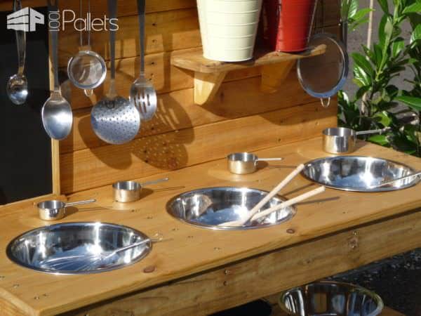 3-bowl Pallet Mud Kitchen with Removeable Blackboard Fun Pallet Crafts for Kids Pallet Desks & Pallet Tables 3-bowl Pallet Mud Kitchen with Removeable Blackboard Fun Pallet Crafts for Kids Pallet Desks & Pallet Tables