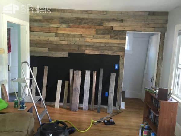Living Room Pallet Accent Wall Pallet Walls & Pallet Doors Living Room Pallet Accent Wall Pallet Walls & Pallet Doors
