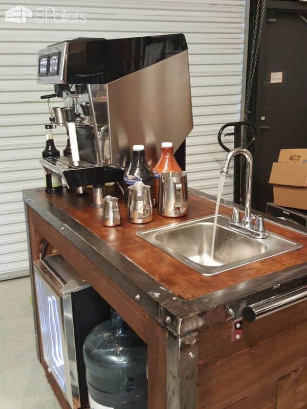 Pallet-clad Espresso Cart Pallet Bars Pallet-clad Espresso Cart Pallet Bars