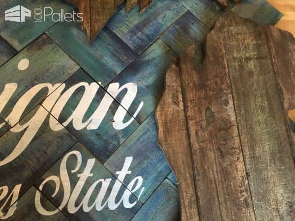 Pallet Palooza 1st Place In Signs: Great Lakes State Pallet Wall Decor & Pallet Painting Pallet Palooza 1st Place In Signs: Great Lakes State Pallet Wall Decor & Pallet Painting