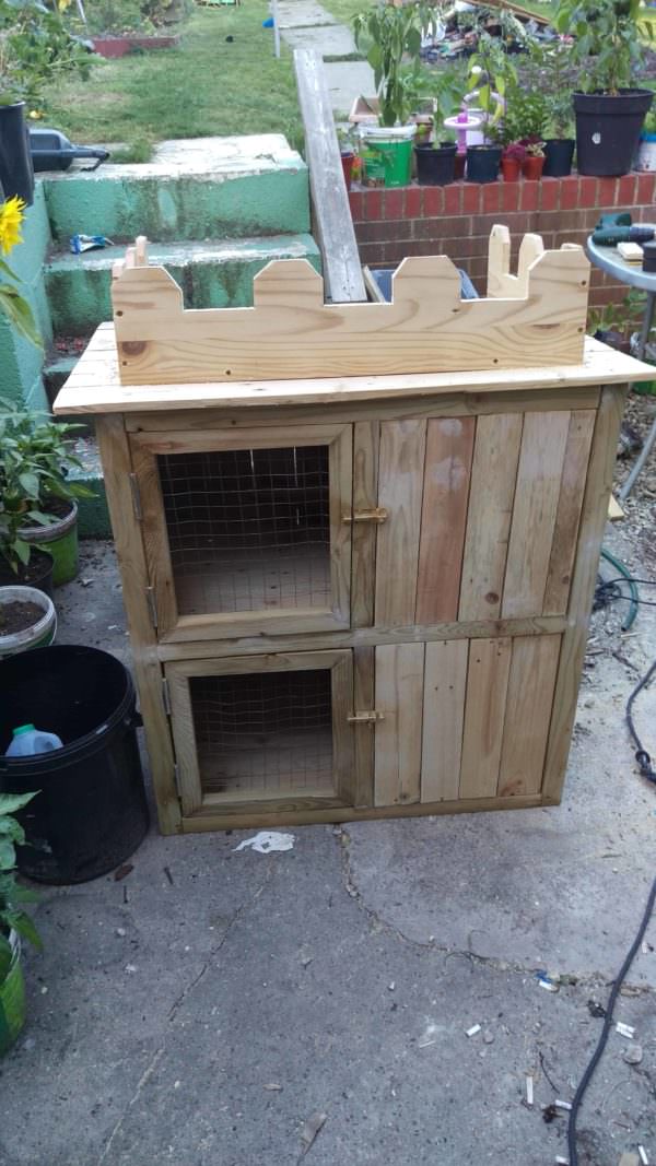 Pallet Rabbit Castle Hutch Animal Pallet Houses & Pallet Supplies Pallet Rabbit Castle Hutch Animal Pallet Houses & Pallet Supplies