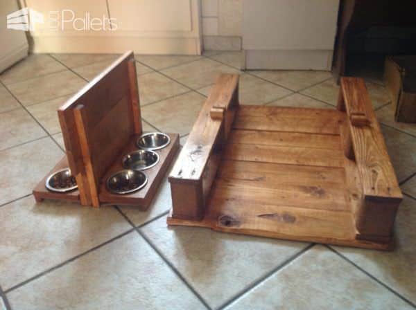 Pallet Two-station Cat Feeder Animal Pallet Houses & Pallet Supplies Pallet Two-station Cat Feeder Animal Pallet Houses & Pallet Supplies