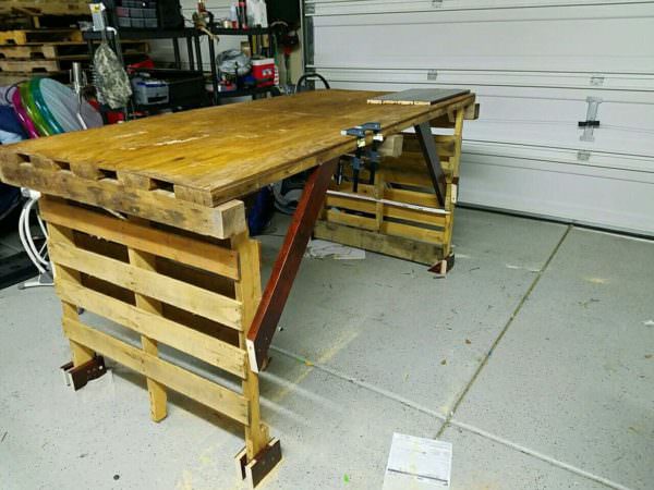 Pallet Work Bench Pallet Desks & Pallet Tables Pallet Work Bench Pallet Desks & Pallet Tables