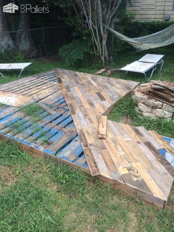 Patio Deck Out Of 25 Wooden Pallets Pallet Floors & Decks Pallet Terraces & Pallet Patios Patio Deck Out Of 25 Wooden Pallets Pallet Floors & Decks Pallet Terraces & Pallet Patios