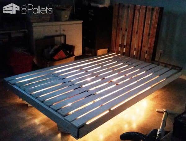 Underlit Pallet Bed You Have To See! Pallet Beds, Pallet Headboards & Frames Underlit Pallet Bed You Have To See! Pallet Beds, Pallet Headboards & Frames