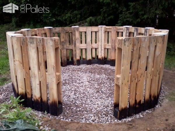 Unique Circular Euro Pallet Fire Pit Pallet Sheds, Cabins, Huts & Playhouses Unique Circular Euro Pallet Fire Pit Pallet Sheds, Cabins, Huts & Playhouses