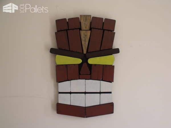Unique Tiki Pallet Wall Art From Remnants Pallet Wall Decor & Pallet Painting Unique Tiki Pallet Wall Art From Remnants Pallet Wall Decor & Pallet Painting