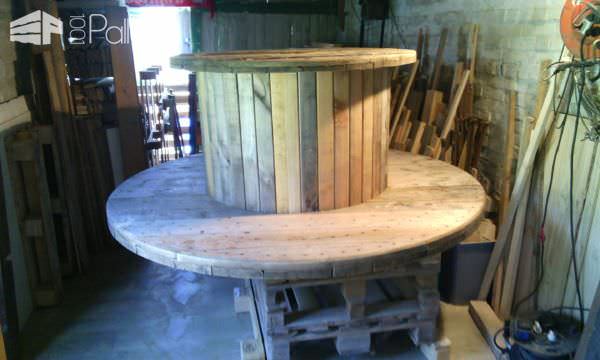 Upcycled Spool Table Pallet Desks & Pallet Tables Upcycled Spool Table Pallet Desks & Pallet Tables