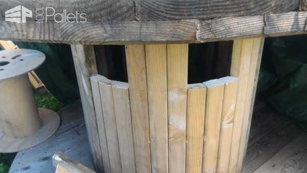 Upcycled Spool Table Pallet Desks & Pallet Tables Upcycled Spool Table Pallet Desks & Pallet Tables
