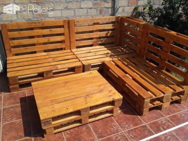 Angular Euro-pallet Patio Lounge Set Lounges & Garden Sets Angular Euro-pallet Patio Lounge Set Lounges & Garden Sets
