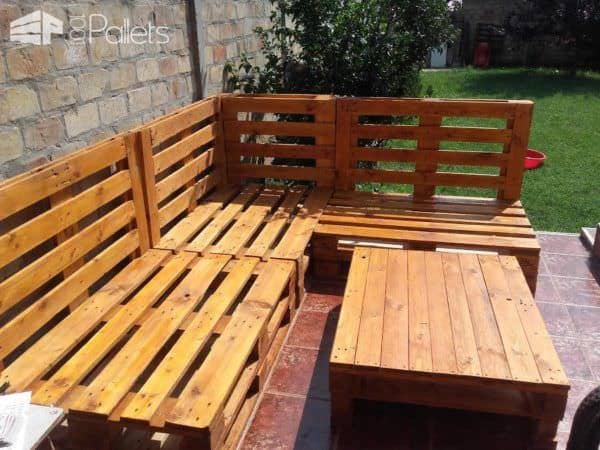 Angular Euro-pallet Patio Lounge Set Lounges & Garden Sets Angular Euro-pallet Patio Lounge Set Lounges & Garden Sets