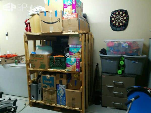 Garage Pallet Storage Shelves Pallet Shelves & Pallet Coat Hangers Garage Pallet Storage Shelves Pallet Shelves & Pallet Coat Hangers