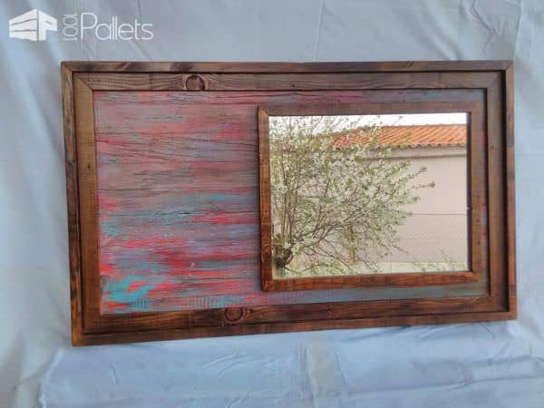 Industrial-chic Pallet Mirror Pallet Wall Decor & Pallet Painting Industrial-chic Pallet Mirror Pallet Wall Decor & Pallet Painting