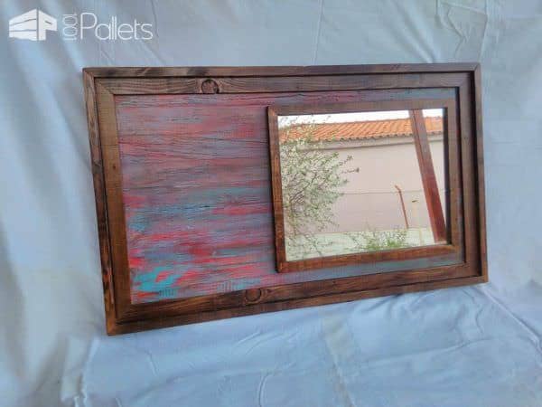 Industrial-chic Pallet Mirror Pallet Wall Decor & Pallet Painting Industrial-chic Pallet Mirror Pallet Wall Decor & Pallet Painting