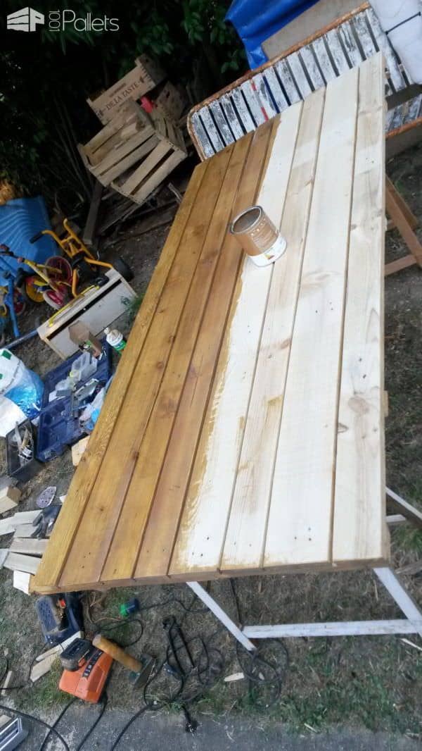 Iron Bed Frame Pallet Garden Table Pallet Desks & Pallet Tables Pallets in the Garden Iron Bed Frame Pallet Garden Table Pallet Desks & Pallet Tables Pallets in the Garden