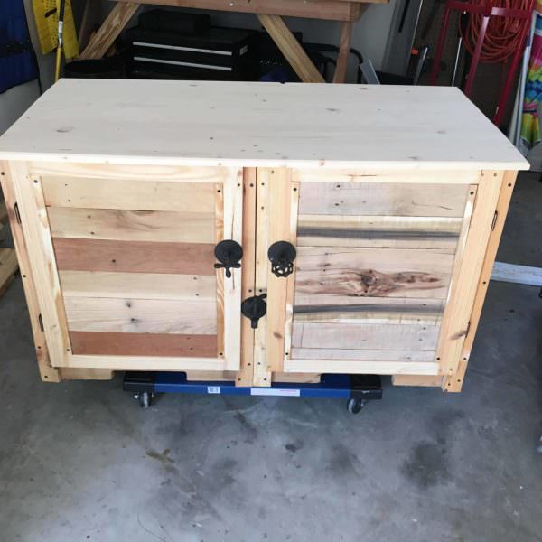 Pallet Tv Double-cabinet Console Stand Is My First Pallet Project Pallet Cabinets & Wardrobes Pallet TV Stands & Racks Pallet Tv Double-cabinet Console Stand Is My First Pallet Project Pallet Cabinets & Wardrobes Pallet TV Stands & Racks