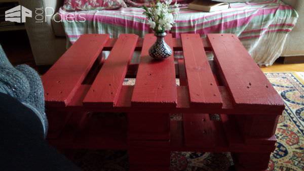 Red Decoupage Pallet Coffee Table Pallet Coffee Tables Red Decoupage Pallet Coffee Table Pallet Coffee Tables
