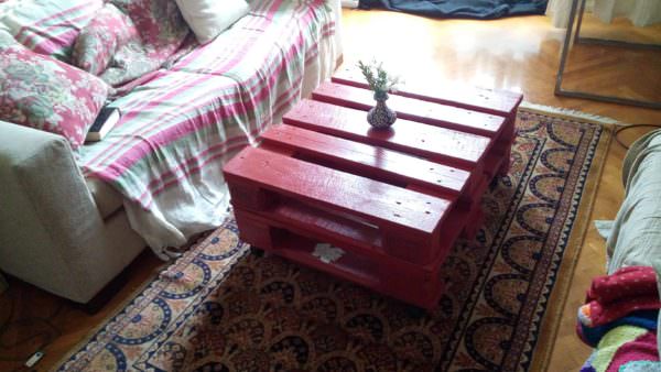 Red Decoupage Pallet Coffee Table Pallet Coffee Tables Red Decoupage Pallet Coffee Table Pallet Coffee Tables