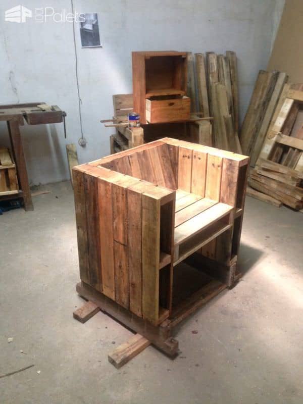 Robust Side-storage Pallet Loveseat Pallet Benches, Pallet Chairs & Stools Pallet Sofas & Couches Robust Side-storage Pallet Loveseat Pallet Benches, Pallet Chairs & Stools Pallet Sofas & Couches