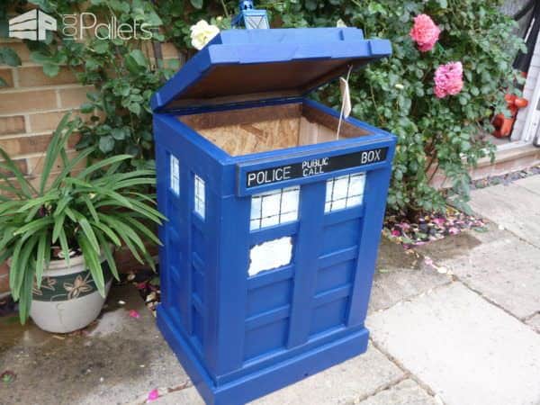 The Pallet Tardis Firewood Box Pallet Boxes & Chests The Pallet Tardis Firewood Box Pallet Boxes & Chests