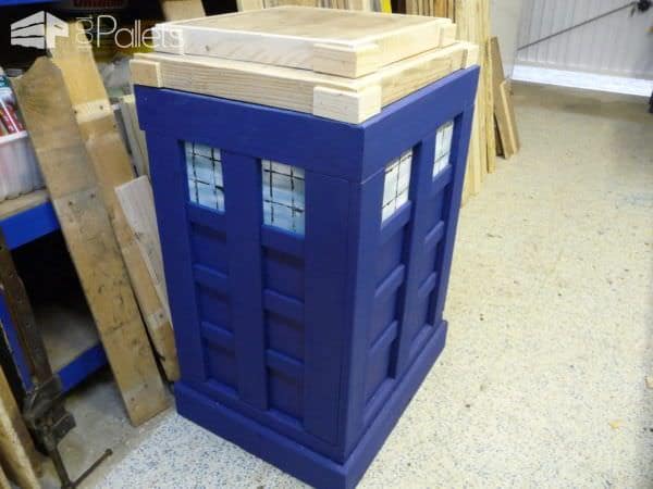 The Pallet Tardis Firewood Box Pallet Boxes & Chests The Pallet Tardis Firewood Box Pallet Boxes & Chests