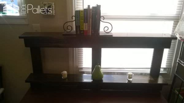 Airy Walnut Two Tier Pallet Book Shelf Pallet Bookcases & Bookshelves Airy Walnut Two Tier Pallet Book Shelf Pallet Bookcases & Bookshelves