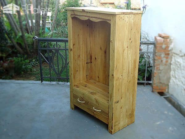Attractive Pallet Shelving Unit Plus Bottom Drawer Pallet Cabinets & Wardrobes Attractive Pallet Shelving Unit Plus Bottom Drawer Pallet Cabinets & Wardrobes
