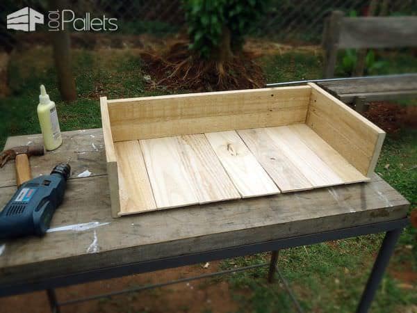 Attractive Pallet Shelving Unit Plus Bottom Drawer Pallet Cabinets & Wardrobes Attractive Pallet Shelving Unit Plus Bottom Drawer Pallet Cabinets & Wardrobes