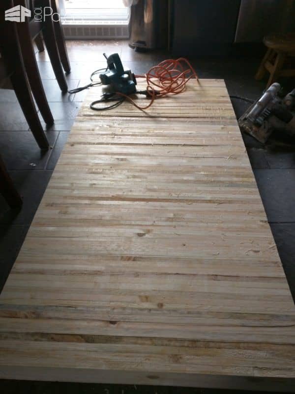Butcher Block Style Pallet Computer Desk Pallet Desks & Pallet Tables Butcher Block Style Pallet Computer Desk Pallet Desks & Pallet Tables