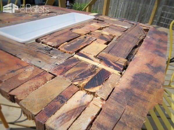Crazy Quilt Style Pallet Dining Table Pallet Desks & Pallet Tables Crazy Quilt Style Pallet Dining Table Pallet Desks & Pallet Tables