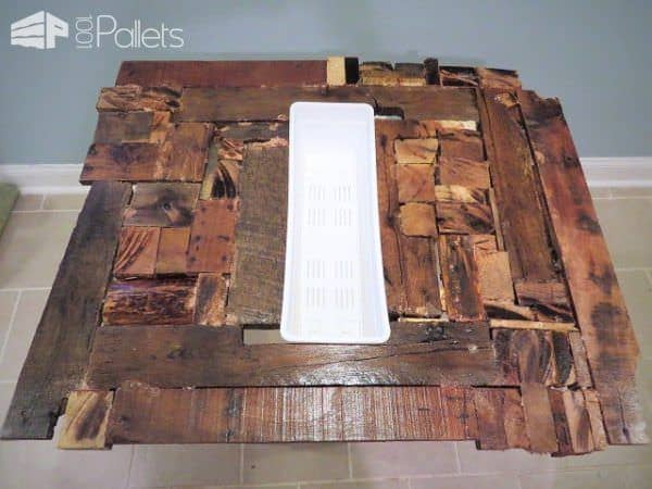 Crazy Quilt Style Pallet Dining Table Pallet Desks & Pallet Tables Crazy Quilt Style Pallet Dining Table Pallet Desks & Pallet Tables