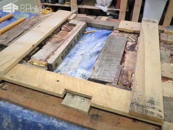Crazy Quilt Style Pallet Dining Table Pallet Desks & Pallet Tables Crazy Quilt Style Pallet Dining Table Pallet Desks & Pallet Tables
