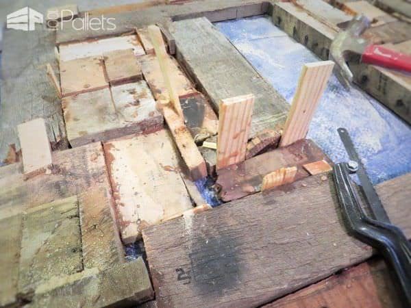 Crazy Quilt Style Pallet Dining Table Pallet Desks & Pallet Tables Crazy Quilt Style Pallet Dining Table Pallet Desks & Pallet Tables