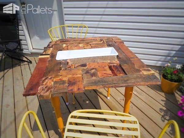 Crazy Quilt Style Pallet Dining Table Pallet Desks & Pallet Tables Crazy Quilt Style Pallet Dining Table Pallet Desks & Pallet Tables
