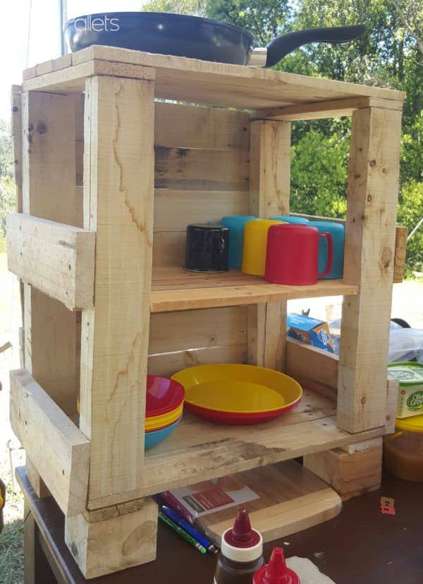 Creatively Improvised Pallet Camp Kitchen Tidy Pallet Boxes & Chests Creatively Improvised Pallet Camp Kitchen Tidy Pallet Boxes & Chests