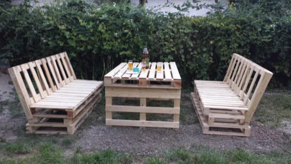 Fast Comfortable Pallet Garden Lounger Set Lounges & Garden Sets Fast Comfortable Pallet Garden Lounger Set Lounges & Garden Sets