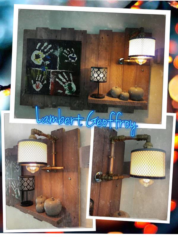 Industrial Chic Pallet Wall Art Panel Pallet Lamps & Lights Pallet Wall Decor & Pallet Painting Industrial Chic Pallet Wall Art Panel Pallet Lamps & Lights Pallet Wall Decor & Pallet Painting