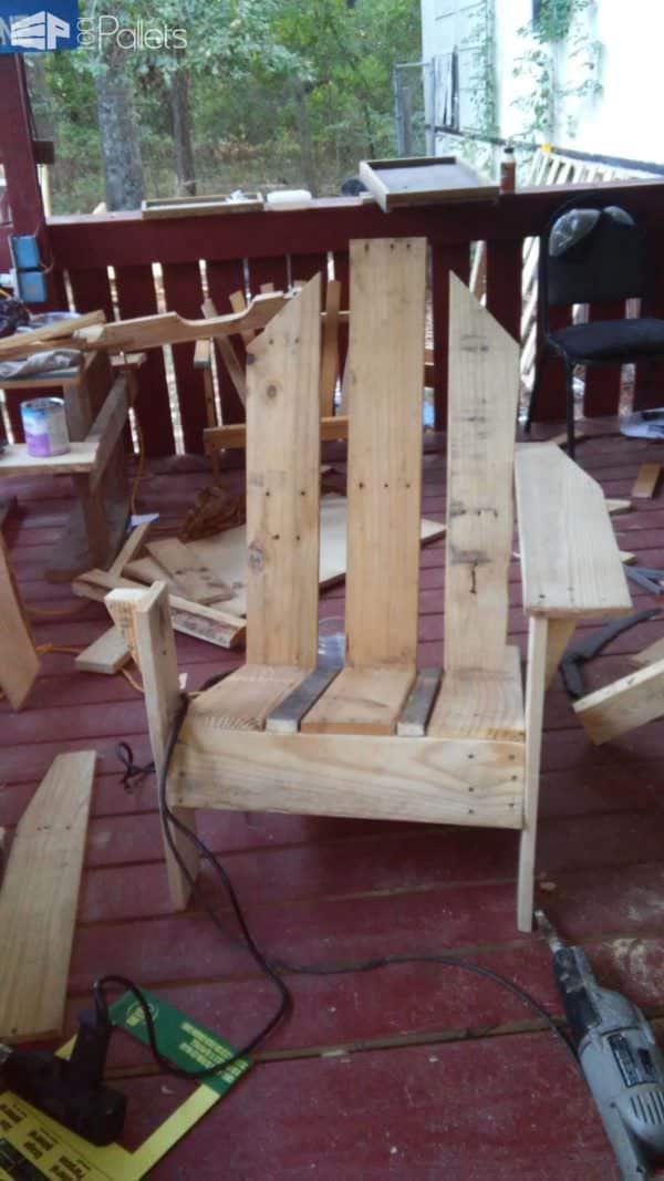 Just For Me Pallet Adirondack Style Chair Pallet Benches, Pallet Chairs & Stools Just For Me Pallet Adirondack Style Chair Pallet Benches, Pallet Chairs & Stools