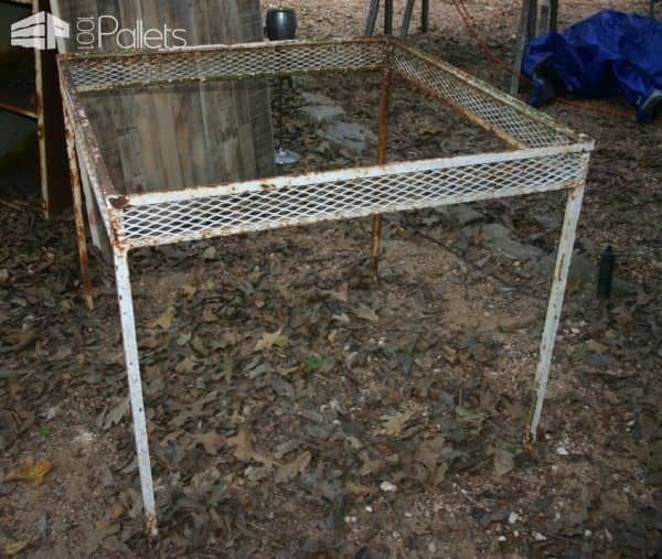 Rescued Rusty Table Into Gorgeous Pallet Table Set Pallet Benches, Pallet Chairs & Stools Pallet Desks & Pallet Tables Rescued Rusty Table Into Gorgeous Pallet Table Set Pallet Benches, Pallet Chairs & Stools Pallet Desks & Pallet Tables
