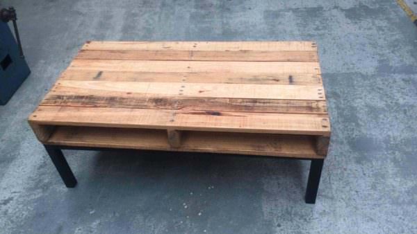 Rustic Meets Modern Steel-framed Pallet Coffee Table Pallet Coffee Tables Rustic Meets Modern Steel-framed Pallet Coffee Table Pallet Coffee Tables
