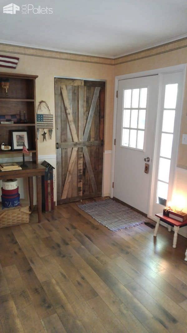 Rustic Sliding Pallet Closet Door Set Pallet Walls & Pallet Doors Rustic Sliding Pallet Closet Door Set Pallet Walls & Pallet Doors