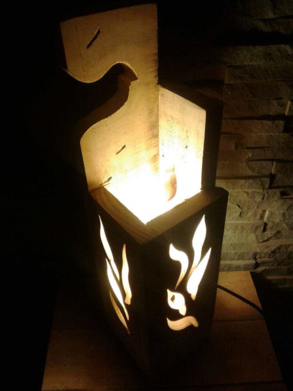 Stylish Jigsaw Pallet Wood Lamp Pallet Lamps & Lights Stylish Jigsaw Pallet Wood Lamp Pallet Lamps & Lights