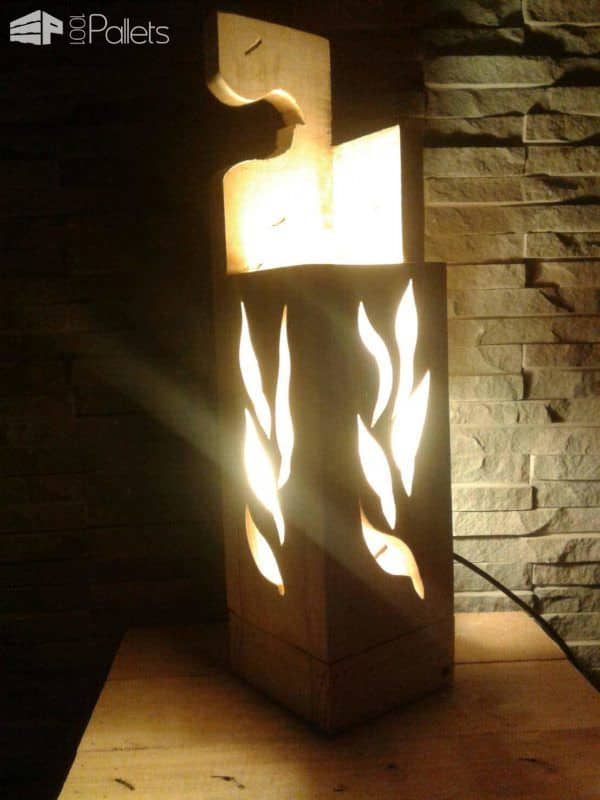 Stylish Jigsaw Pallet Wood Lamp Pallet Lamps & Lights Stylish Jigsaw Pallet Wood Lamp Pallet Lamps & Lights