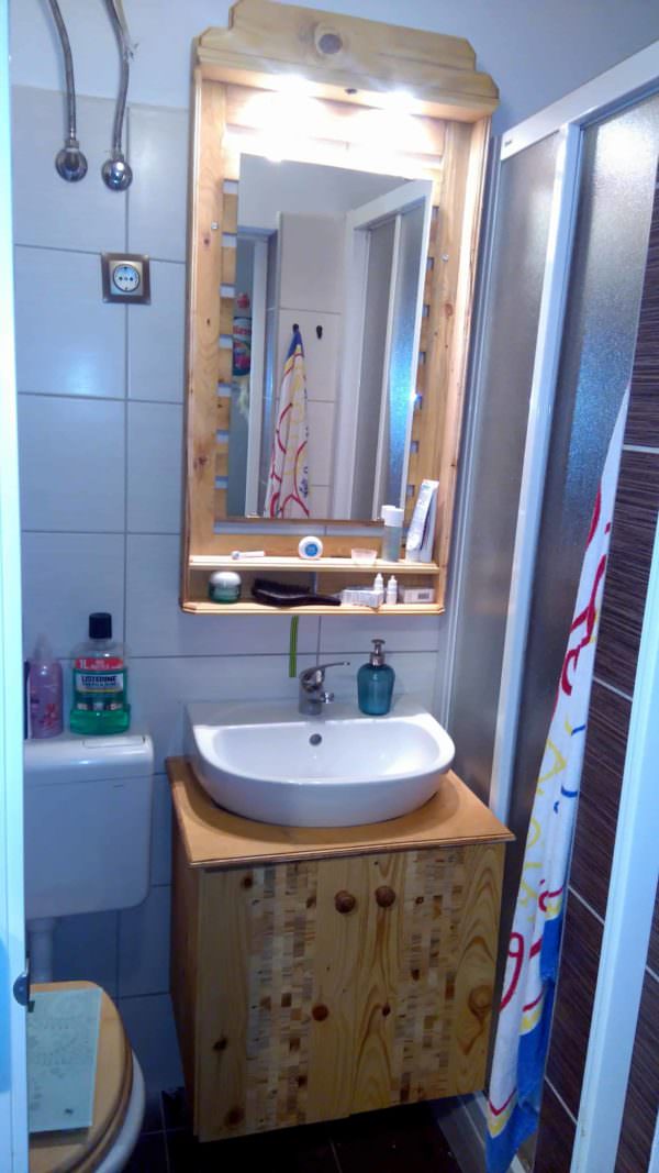 Beautiful Endgrain Inlay Bathroom Vanity Set Pallet Cabinets & Wardrobes Pallet Wall Decor & Pallet Painting Beautiful Endgrain Inlay Bathroom Vanity Set Pallet Cabinets & Wardrobes Pallet Wall Decor & Pallet Painting