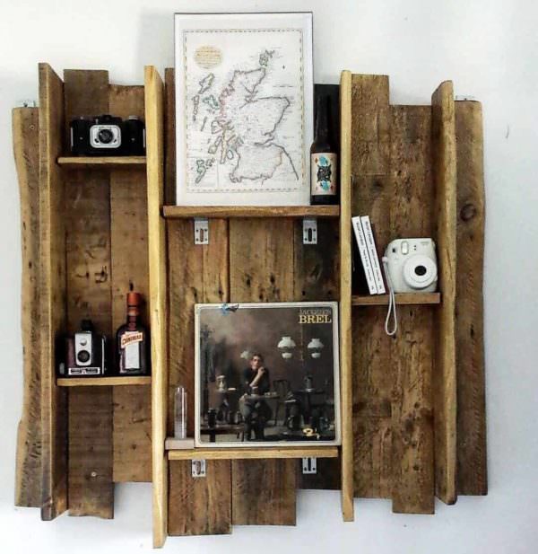 Beautifully Rustic Pallet Shelves Pallet Shelves & Pallet Coat Hangers Beautifully Rustic Pallet Shelves Pallet Shelves & Pallet Coat Hangers