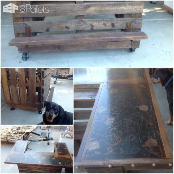 Custom Metal-topped Rustic Pallet Bar Pallet Bars Custom Metal-topped Rustic Pallet Bar Pallet Bars