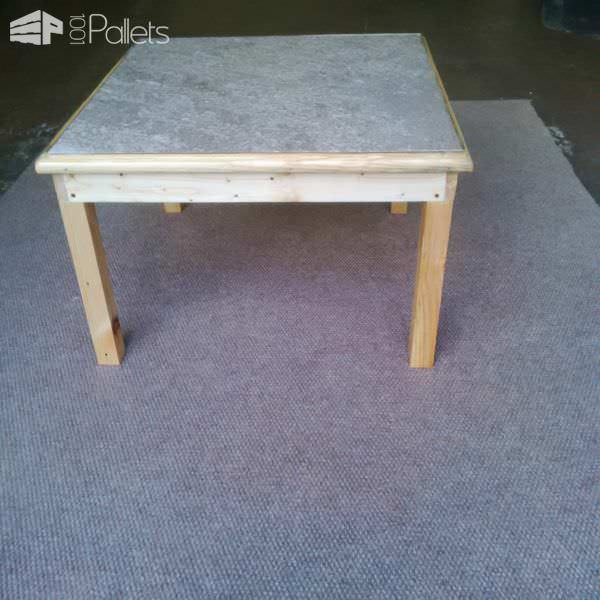 Elegant Tile-topped Pallet Coffee Table Pallet Desks & Pallet Tables Elegant Tile-topped Pallet Coffee Table Pallet Desks & Pallet Tables