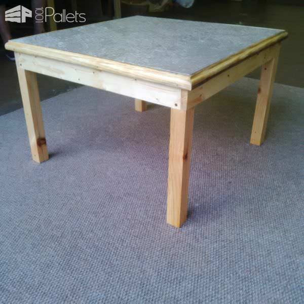 Elegant Tile-topped Pallet Coffee Table Pallet Desks & Pallet Tables Elegant Tile-topped Pallet Coffee Table Pallet Desks & Pallet Tables